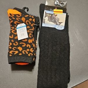 Cuddl Duds Black Cozy Casual Socks